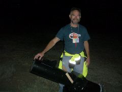Jim Manley and his Dobsonian telescope