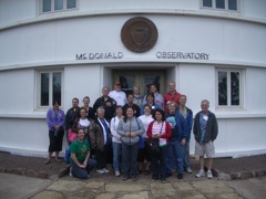 Group photo at the historic 2.1-m telescope dome