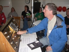 Steve moves the telescope