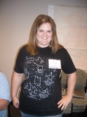 Mellisa has creative constellations on her shirt
