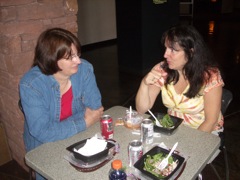 Brenda and Michelle at the StarDate Cafe