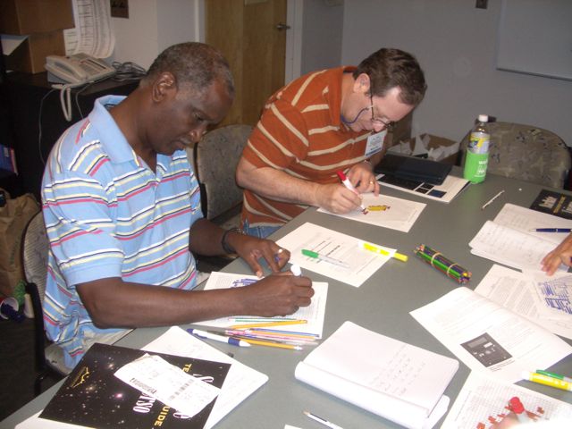 Mike and Murry do some coloring