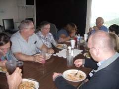 Final lunch at the Astronomers' Lodge