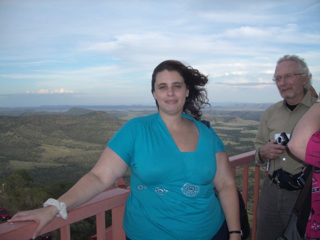 Alana and Cliff on the 2.7-m catwalk.