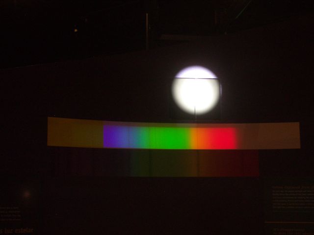 VIsitor Center Solar spectrum - note how camera CCD does not capture colors exactly