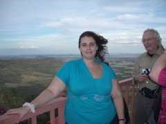 Alana and Cliff on the 2.7-m catwalk.