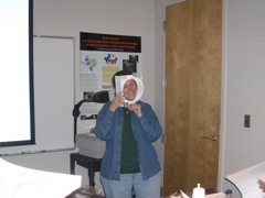 Dr. Meyer illustrates the star wheel holder