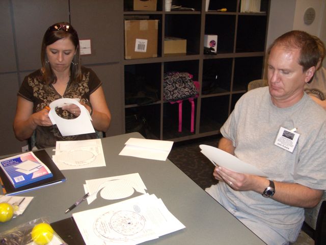 Cutting out a Kepler star wheel.