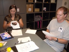 Cutting out a Kepler star wheel.