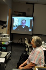 Setting up the skype call to Dr. Seth  Redfield