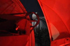 The 2.7m as seen through the slit of the 0.9 m  