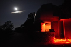 Moonlight glinting on the 0.9 m