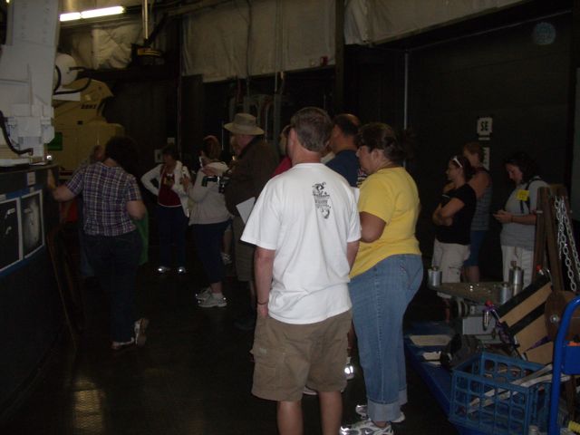 VIP guests get a real close look at the workings of the telescope