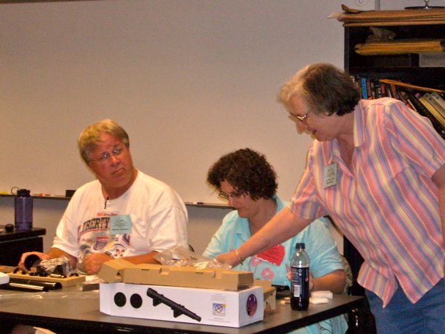 Warren and Theresa get a pointer from Dr. Hemenway