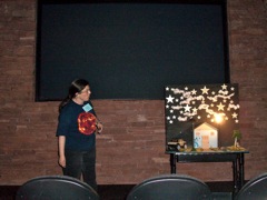 Dr. Judy Meyer shows the effect of bad lighting on the night sky.