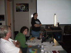Dr. Meyer explains the finer points of spectroscopy- continuous, emission, and absorption