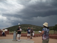 under threatening skies