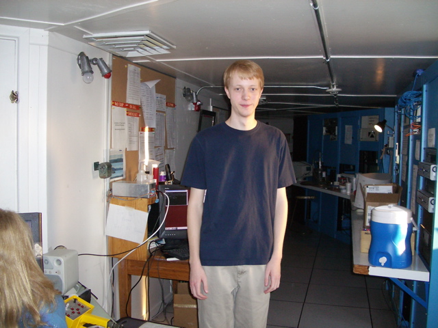 John Wright in the 2.1-m control room