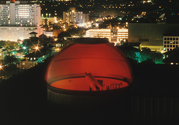 16-inch telescope dome in red light